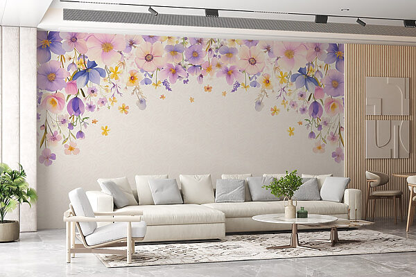 Group of flowers on a white background Group of flowers on a white background