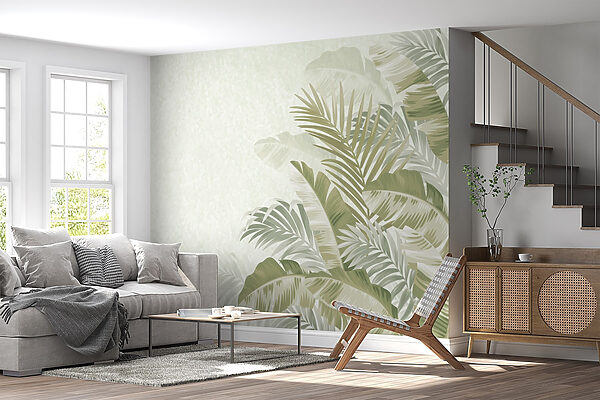 Calm tropical foliage background design Calm tropical foliage background design