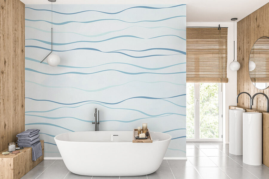 Blue and white pattern