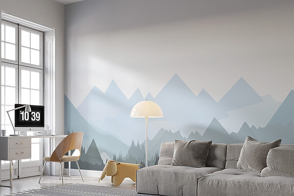 Mountain range with trees Mountain range with trees