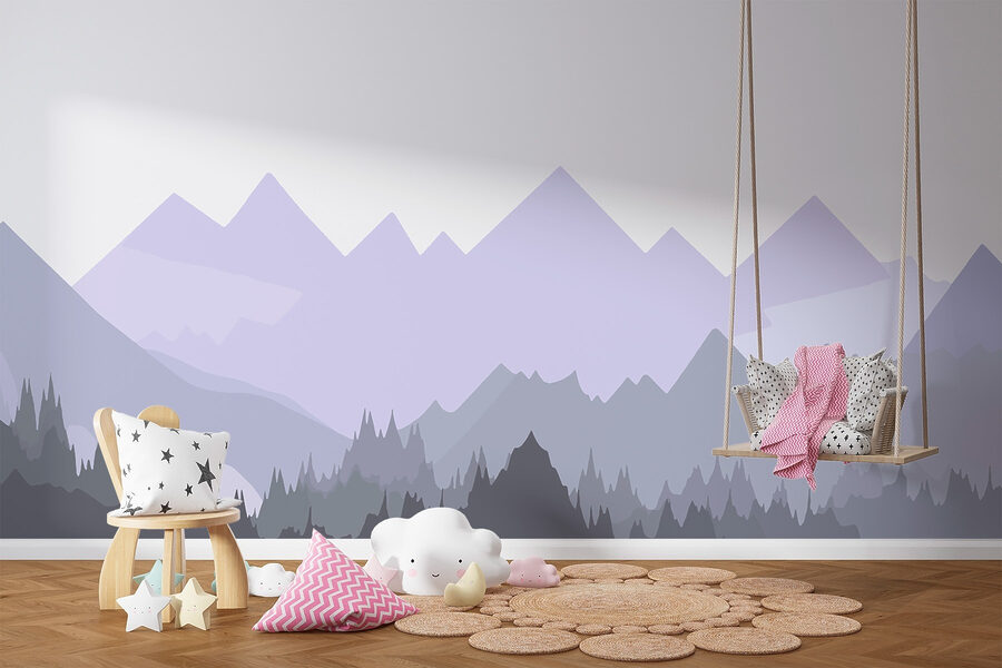 Mountain range with trees Mountain range with trees