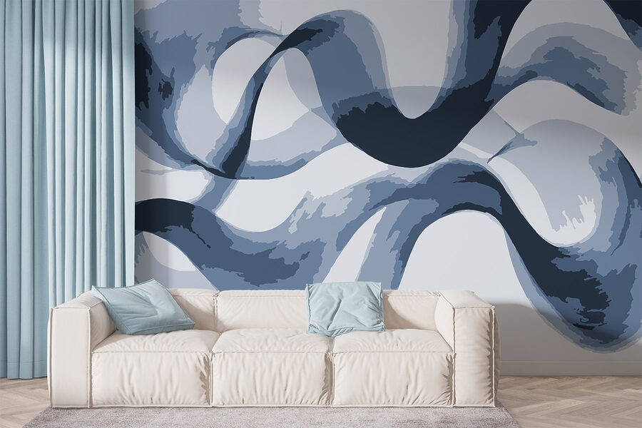 Blue and white swirls Blue and white swirls
