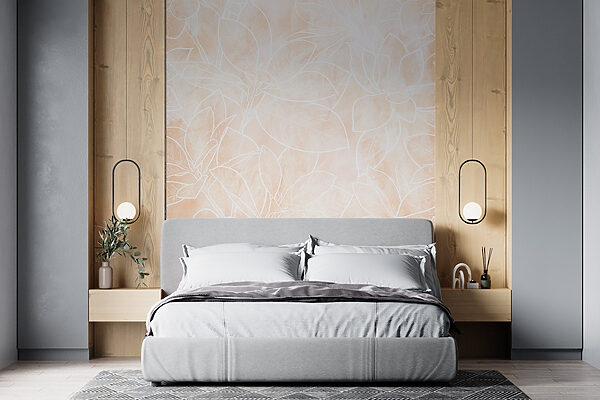 White line drawing of flowers White line drawing of flowers