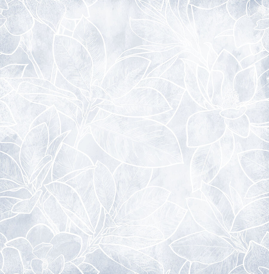 White floral pattern on a white background