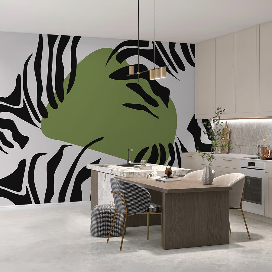 Green and black zebra stripes Green and black zebra stripes