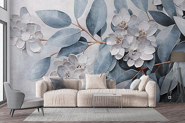 Painting of flowers and leaves Painting of flowers and leaves