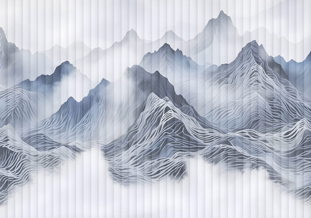 Mountain range with clouds Mountain range with clouds
