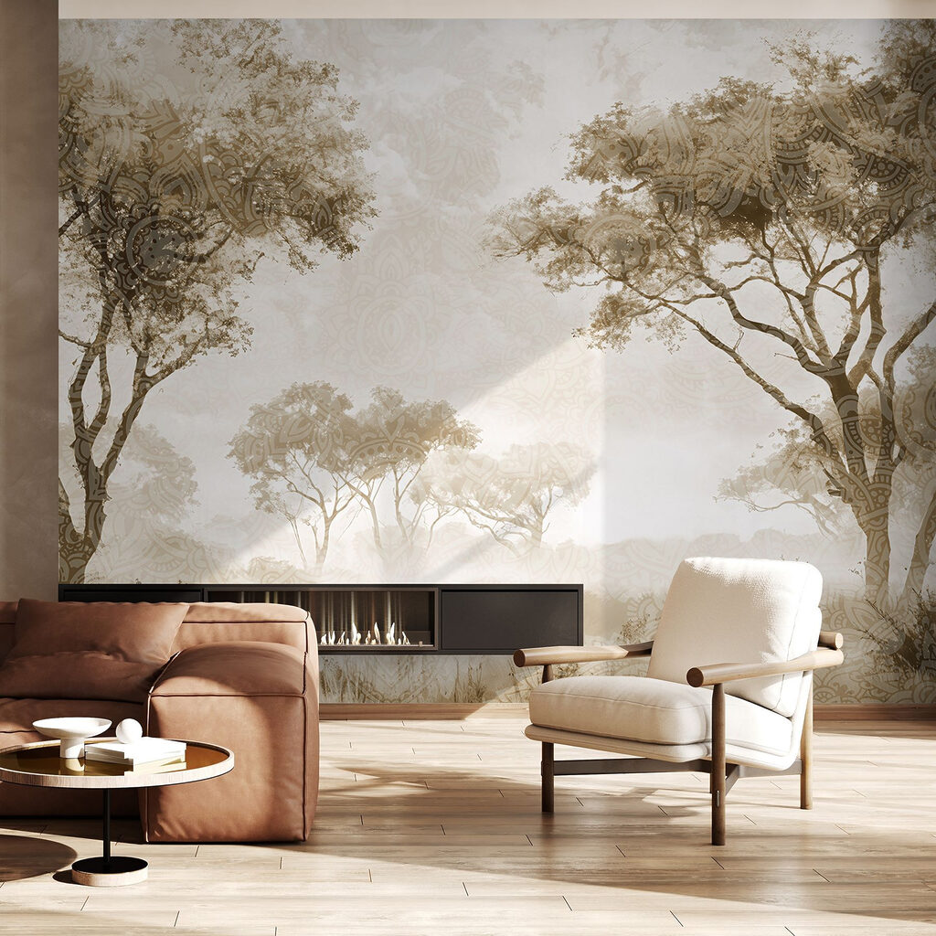 Group of trees in a field Group of trees in a field