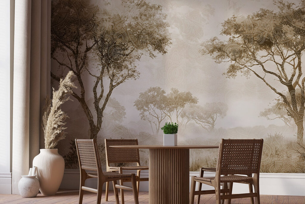 Group of trees in a field Group of trees in a field