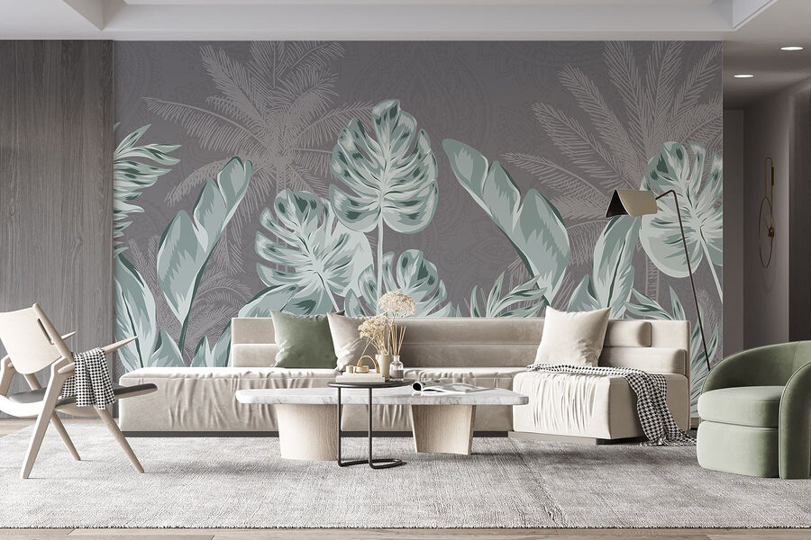 – Tropical leaves on a subtle background