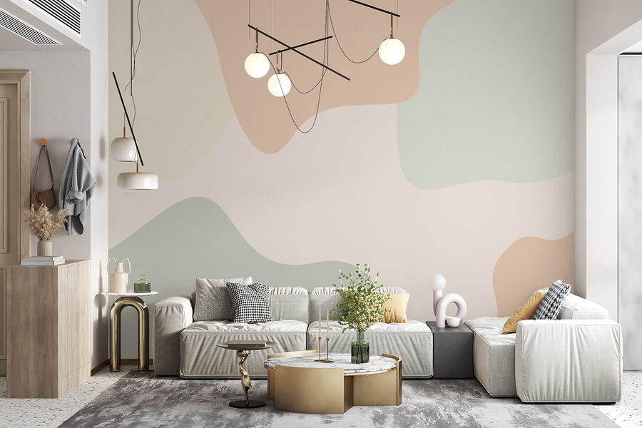 Colorful background with different shapes