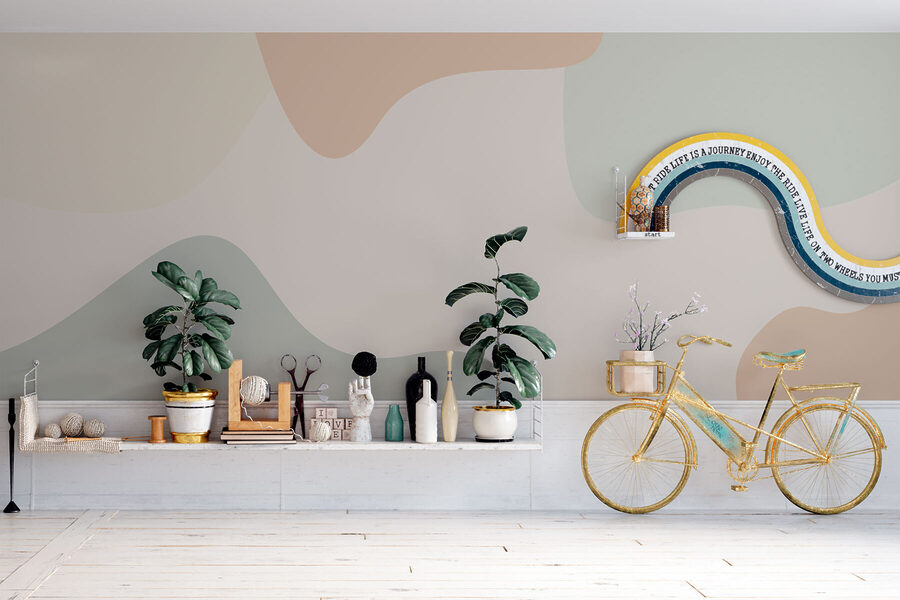 Colorful background with different shapes
