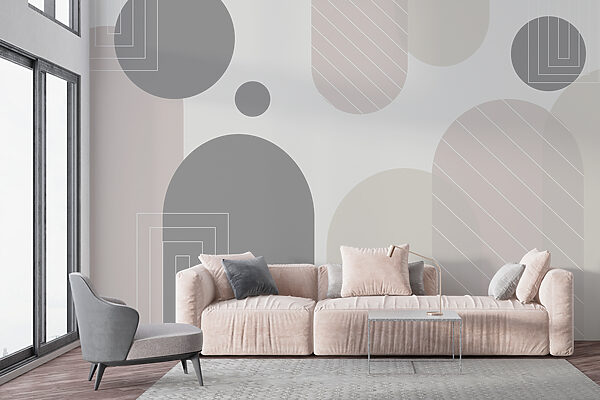 Abstract shapes in soft tones Abstract shapes in soft tones