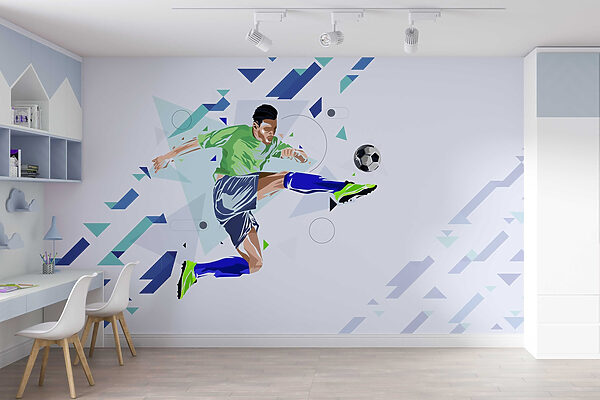 Man kicking a football ball Man kicking a football ball