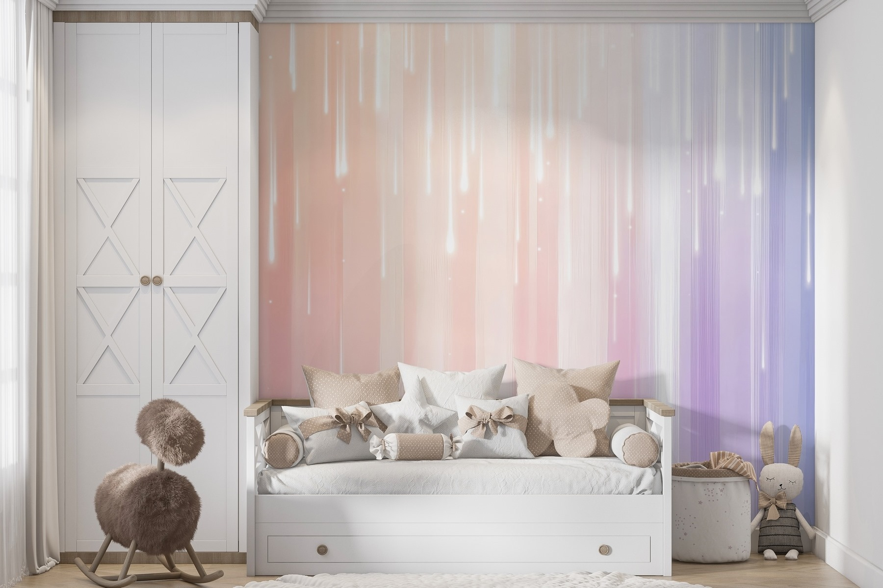 Blurry image of a rainbow of light Blurry image of a rainbow of light