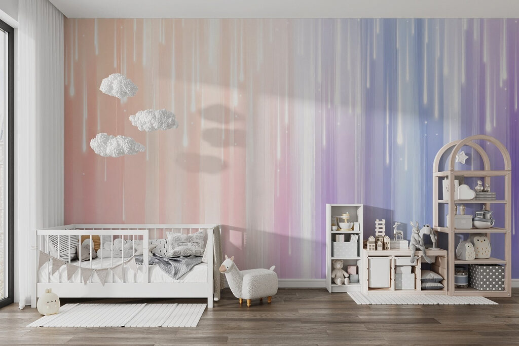 Blurry image of a rainbow of light Blurry image of a rainbow of light