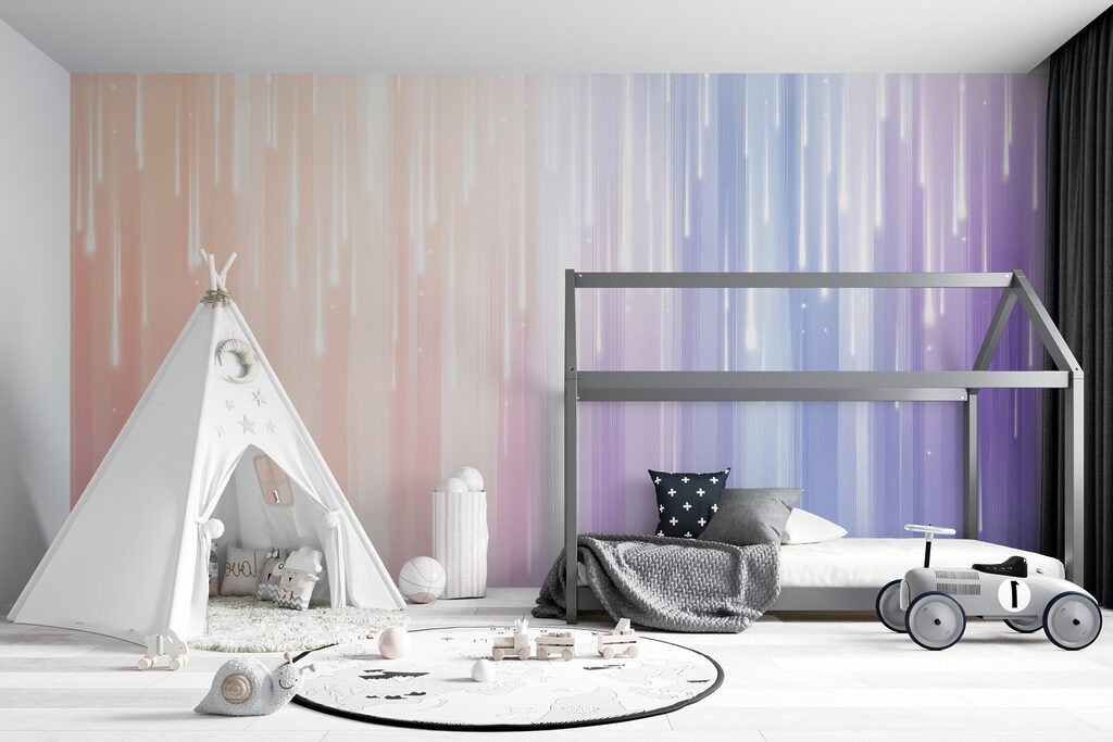 Blurry image of a rainbow of light Blurry image of a rainbow of light