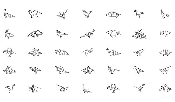 Collection of origami animals Collection of origami animals