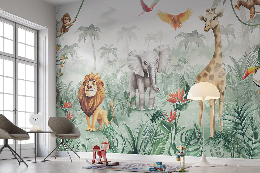 Group of animals in a jungle