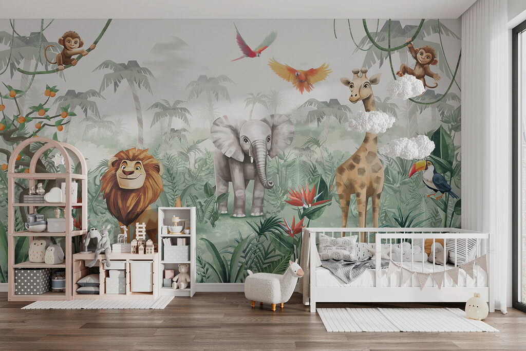 Group of animals in a jungle