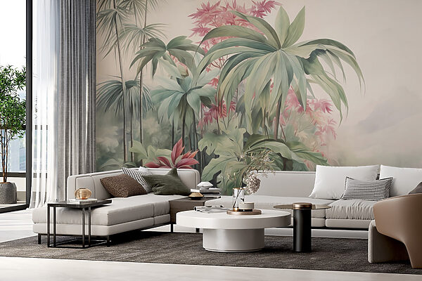 Wall murals Painting of plants and flowers (SKU: w02432) Wall murals Wall murals Painting of plants and flowers (SKU: w02432)