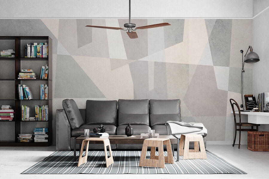 Wall murals White and grey background - Image 5