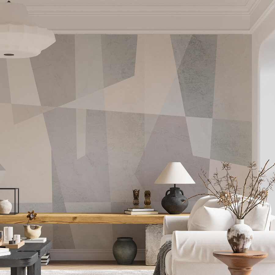 Wall murals White and grey background - Image 6