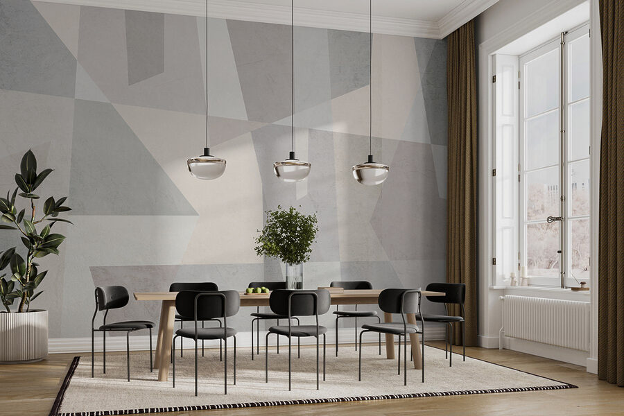 Wall murals White and grey background - Image 7
