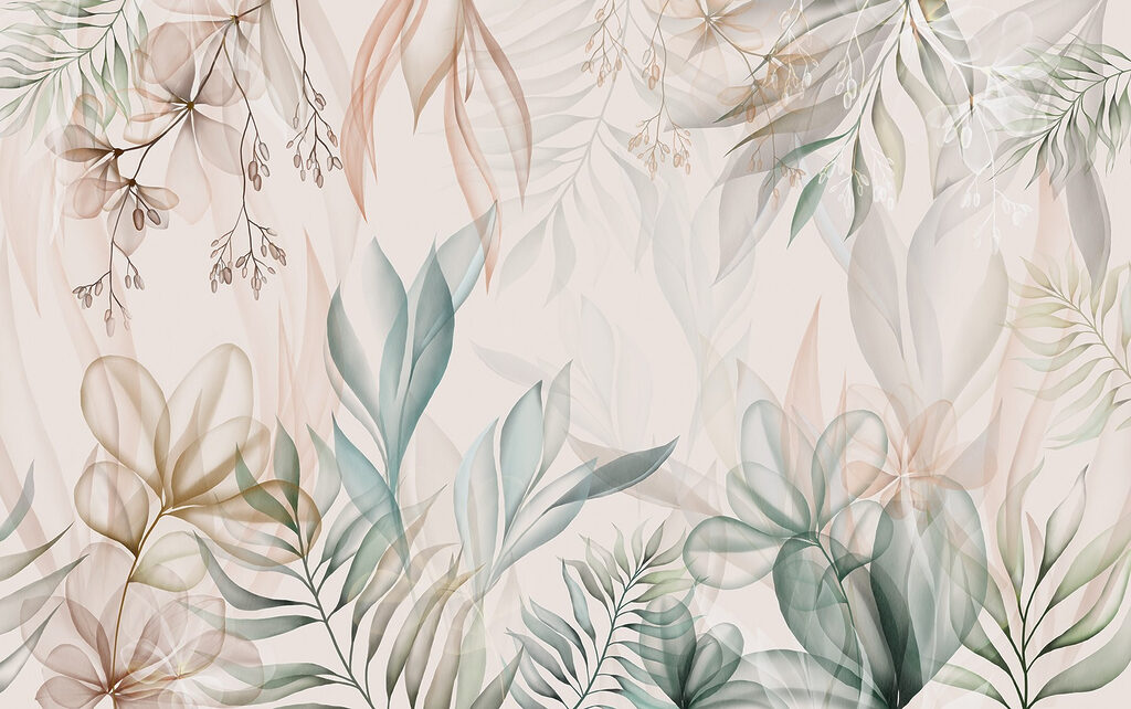 Delicate leaves in soft hues Delicate leaves in soft hues