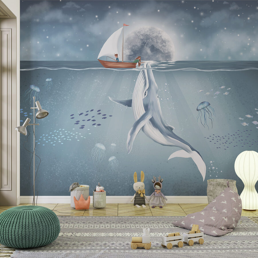 Whale swimming in the water
