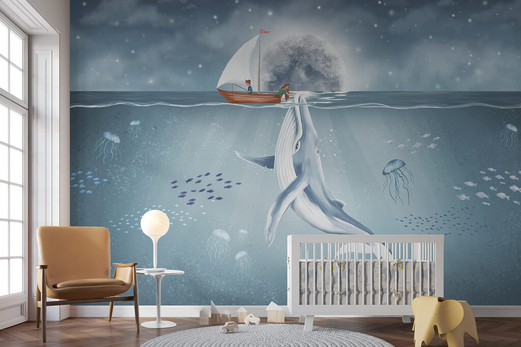 Whale swimming in the water Whale swimming in the water