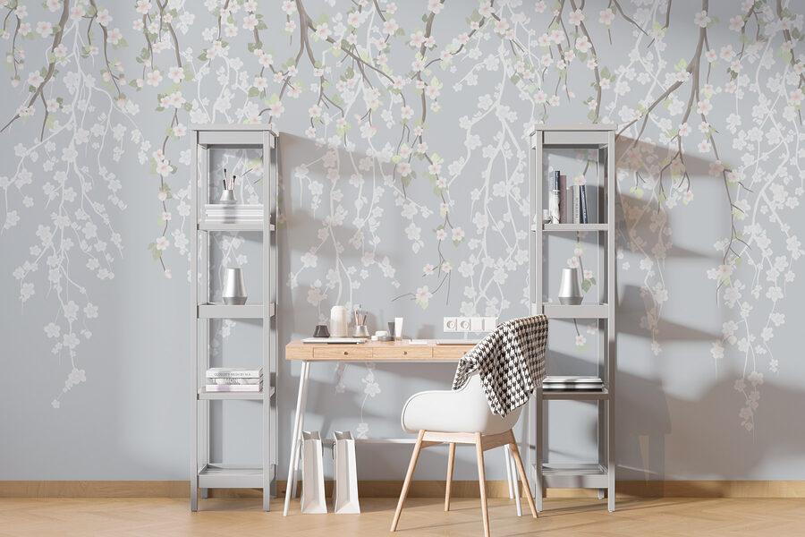 Wall murals White flowers on a tree branch - Image 3