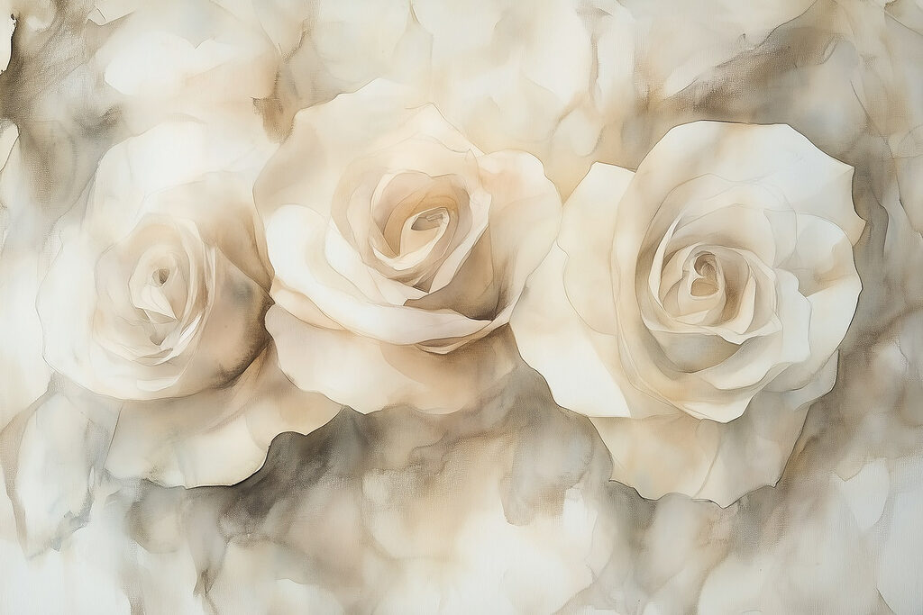 Group of white roses