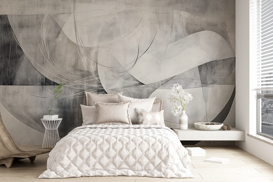 Grey and white art Grey and white art