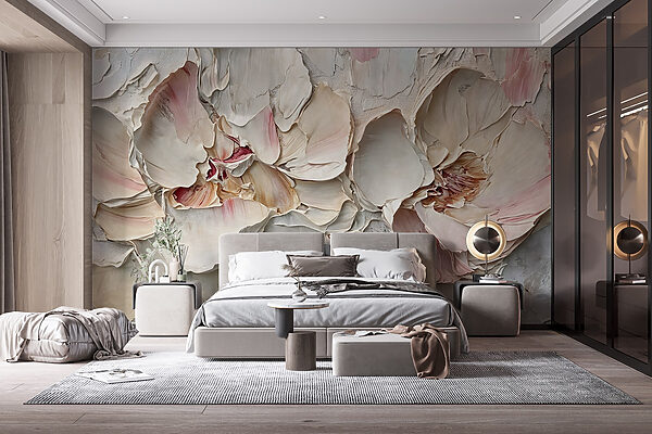 Wall murals Delicate petals in soft hues (SKU: w08467) Wall murals Wall murals Delicate petals in soft hues (SKU: w08467)