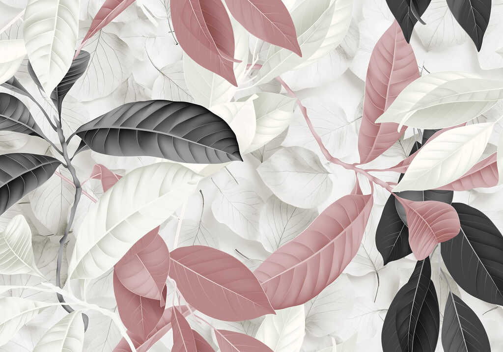 Elegant leaves in soft hues Elegant leaves in soft hues
