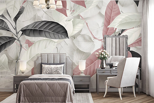 Elegant leaves in soft hues Elegant leaves in soft hues