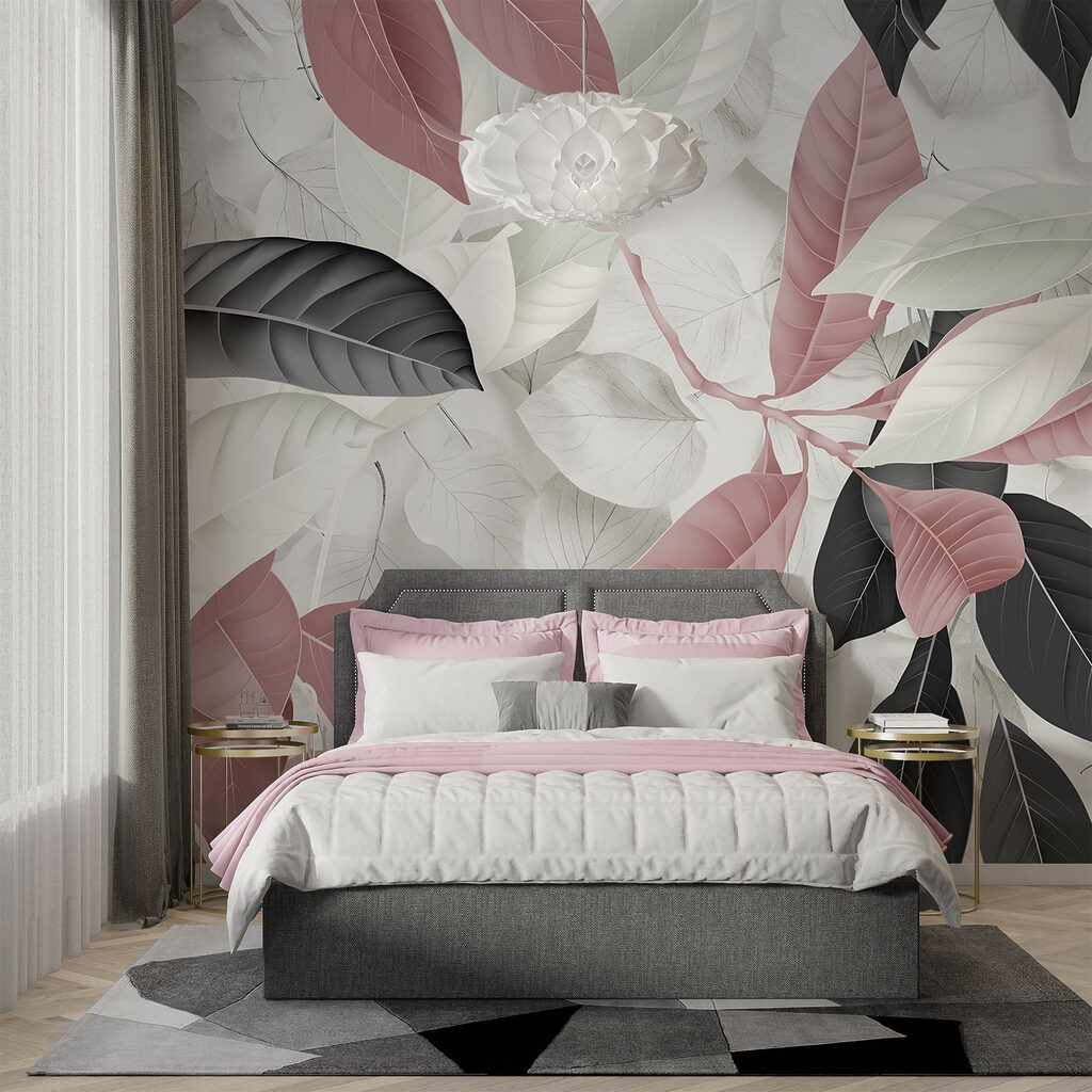 Elegant leaves in soft hues