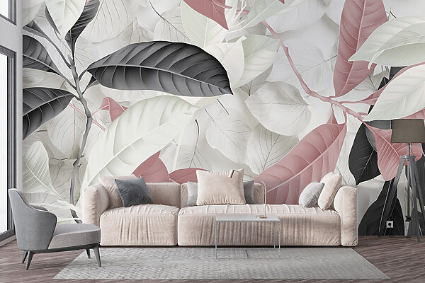 Elegant leaves in soft hues Elegant leaves in soft hues