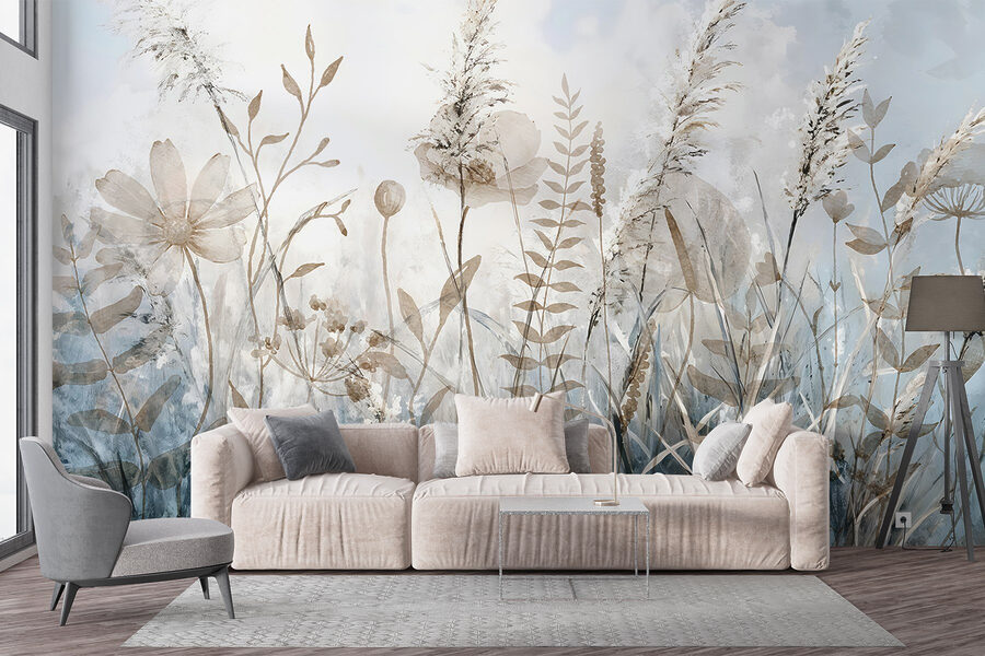 Painting of flowers and plants