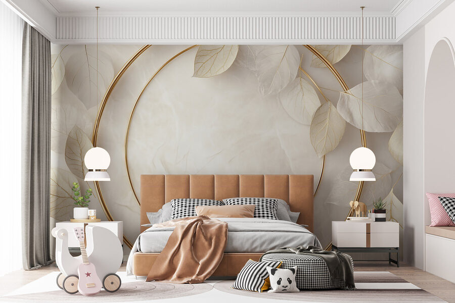 Wall murals Elegant arrangement of soft leaves. - Image 6