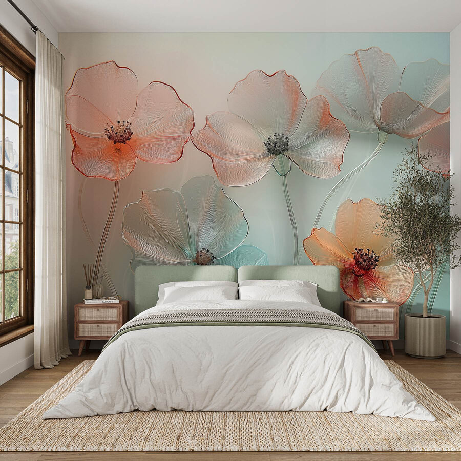 Group of flowers with a blurry background