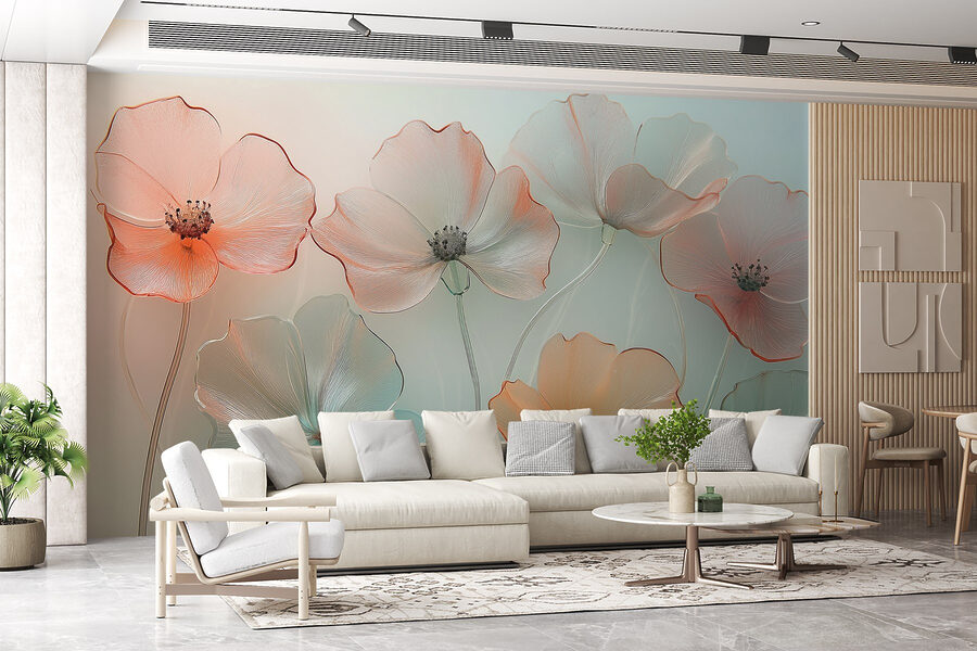 Group of flowers with a blurry background