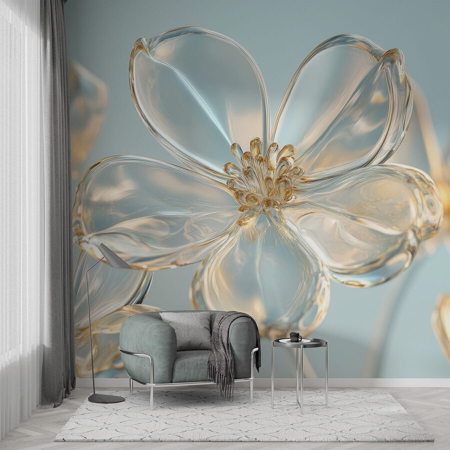 Wall murals Delicate flowers in soft hues - Image 2