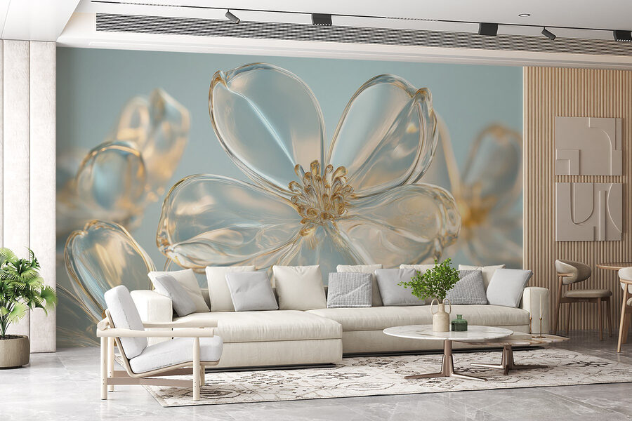 Wall murals Delicate flowers in soft hues - Image 3