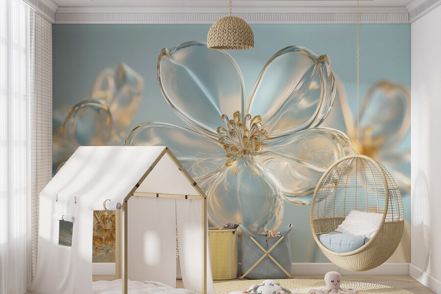 Wall murals Delicate flowers in soft hues - Image 4