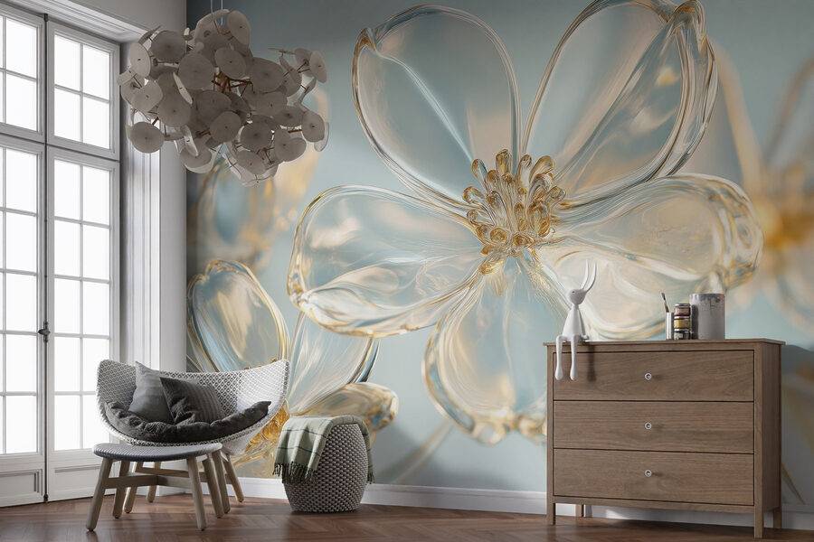 Wall murals Delicate flowers in soft hues - Image 5