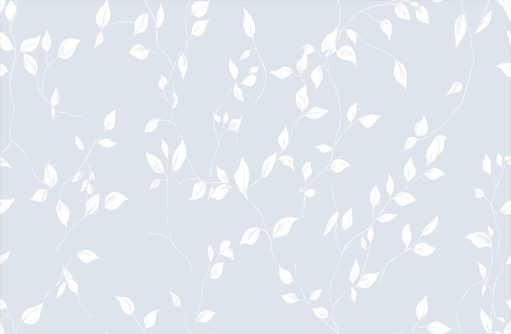White leaves on a blue background White leaves on a blue background