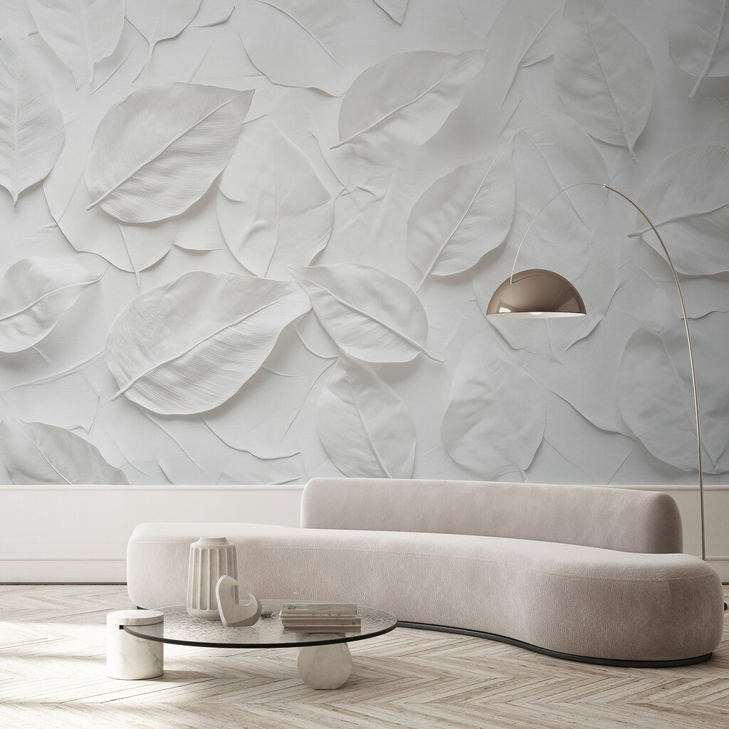 Group of white leaves