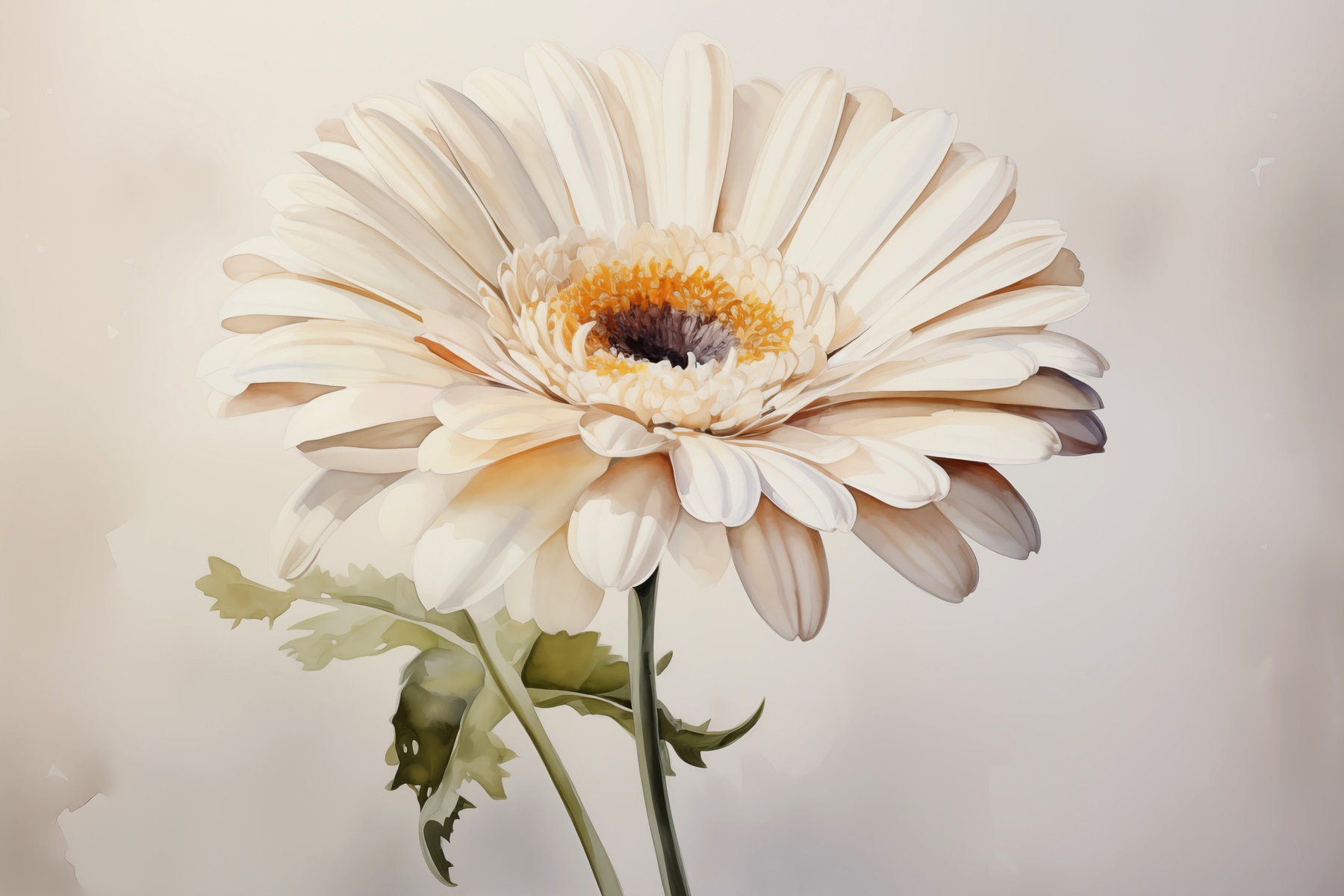 White flower with yellow center White flower with yellow center